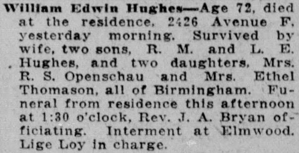 William Edwin Hughes obituary